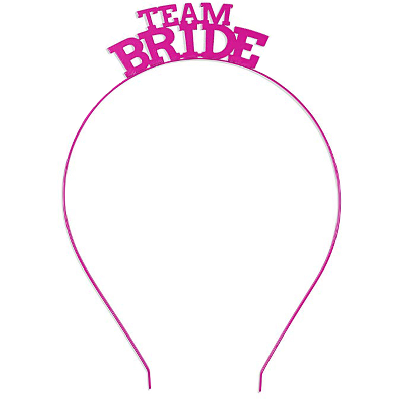 Team Bruid Bruidsmeisje hoed Haar Tie Polsbandje ring sluier sash crown tiara Bachelorette vrijgezellenfeest Wedding Bridal Shower decoratie: team bride crown