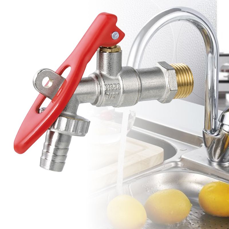 1/2&#39;&#39; Brass Thread Water Tap Lockable Washing Machine Faucet Pipe Connector