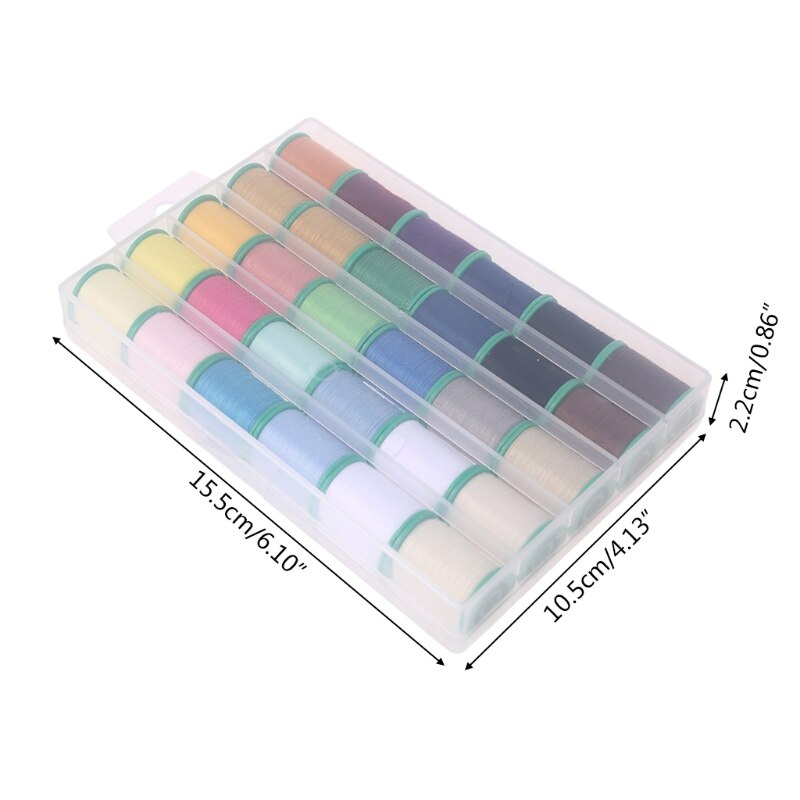 Complete Sewing Thread Kit 30 Pcs Basic DIY Sewing Kits with Storage Box for Sewing for Adults Beginners Emergency Repairs E56E