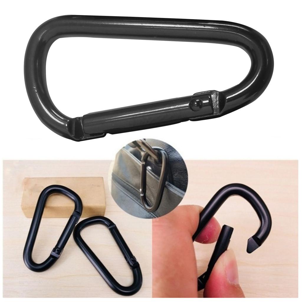 Heavy-Duty Carabiner Snap Clip Small Clasp Hook Karabiner Carabina Spring Loaded
