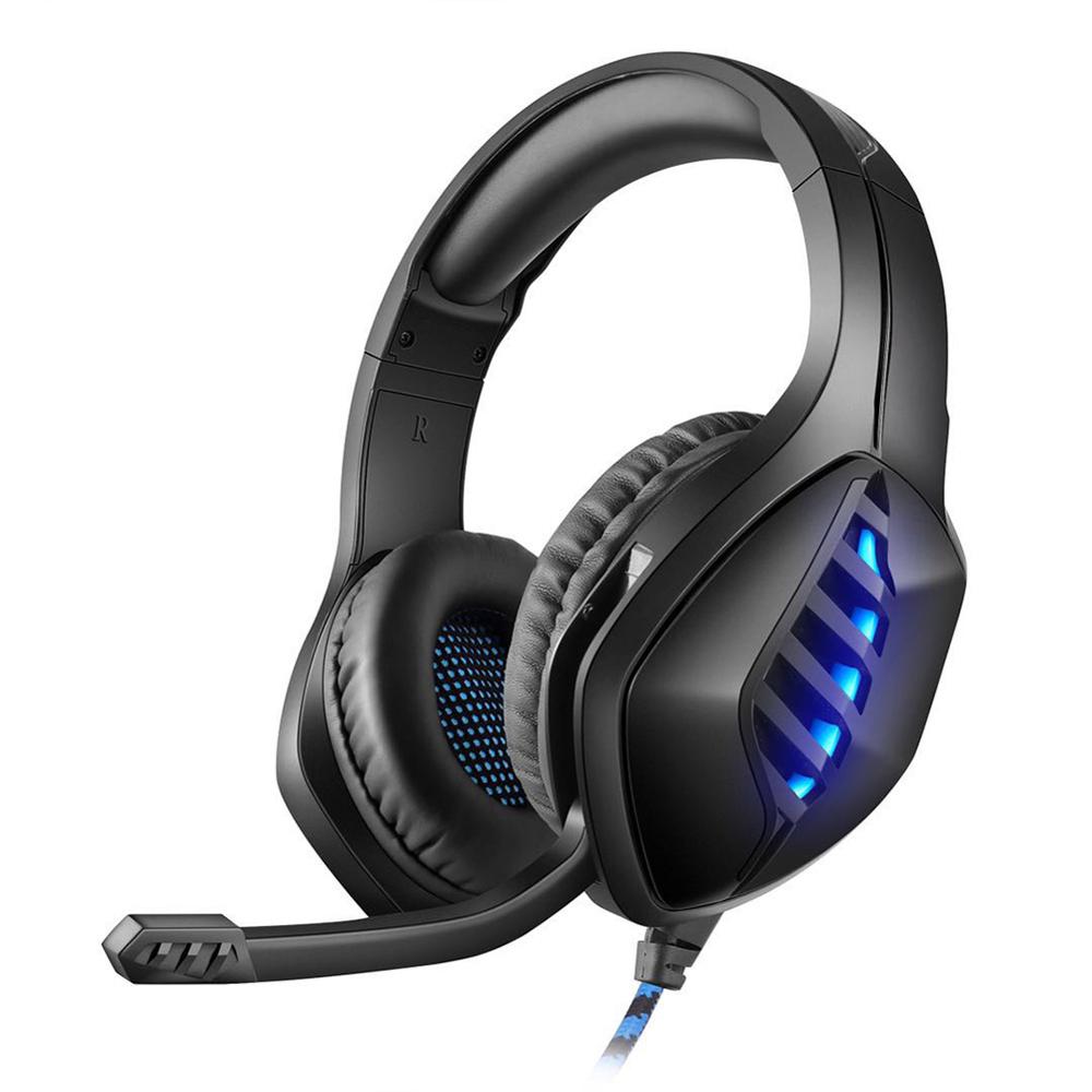 Head-Mounted Oortelefoon Gaming Headset Met In-Line Microfoon Noise Cancelling 3.5Mm Headset Voor Pc, PS4, Xbox Een