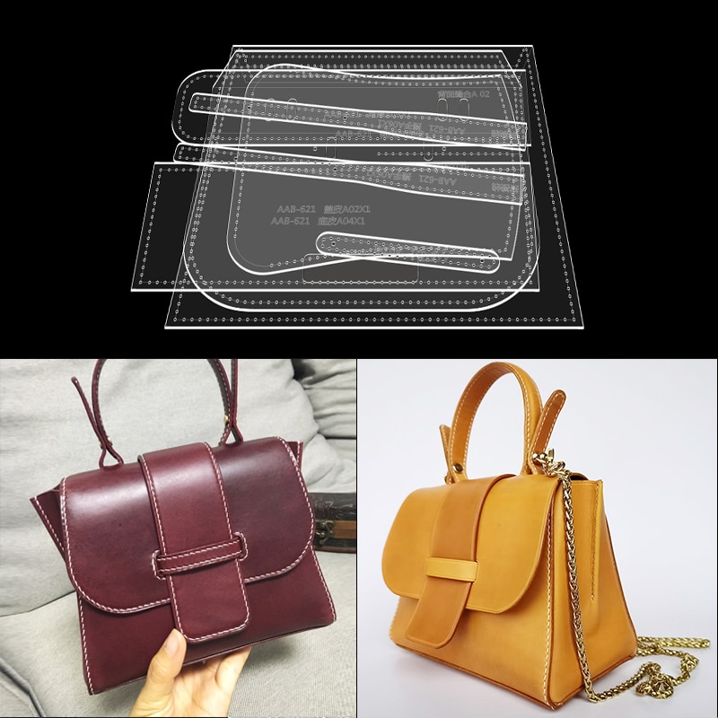 Acryl Clear Template Handwerk Set Diy Craft Voor Lederen Dames Handtas Schoudertas Messenger Bag Patroon