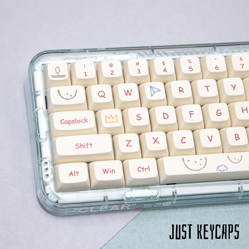 Teclas XDA PBT Dye Sub para teclado mecánico, accesorio con grafiti de dibujos animados, minimalista, para Cherry GMMK Pro, XDA, 61, 68, 89, 132 teclas