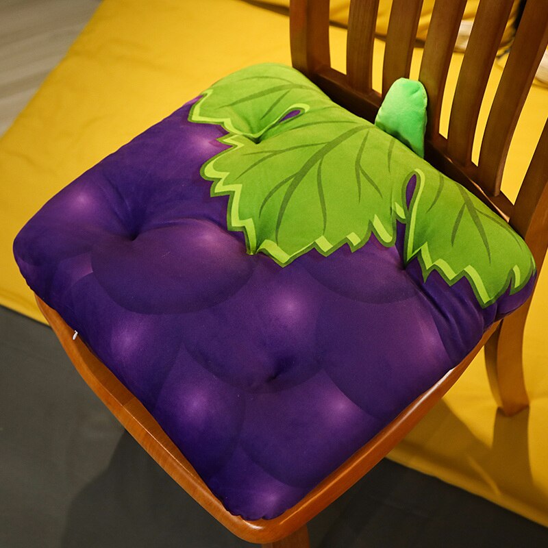 3d kawaii simulation vandmelon citron frugt blød pude plys sødt legetøj sofa pude fyldt hjem bil dekoration børn pige: Drue / 45cm