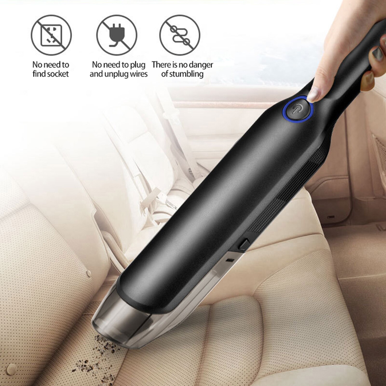 Wireless Car Vacuum Cleaner Cordless Cyclone Handheld Vacuum For Car Home Vacuum Car Accessories