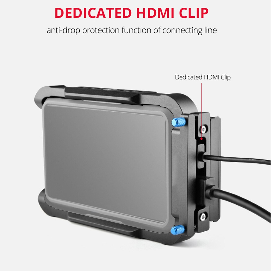 Aluminium Directeur Opname Monitor Kooi Voor Atomos Ninja V Ingebouwde 1/4 &quot;3/8&quot; Draad Nato rail En Extra Kabel Klem