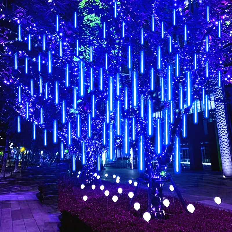 Slinger Fairy Lights String Outdoor Tuinlamp 30/50Cm Led Meteor Douche Licht 8 Tubes Kerst Decor Us/Eu Stekker Straatlantaarn