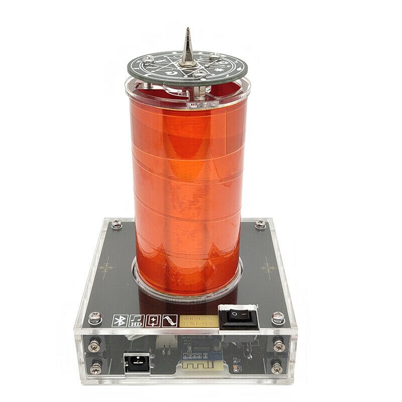 Music Tesla Coil PLLSSTC Desktop Toy Plasma Loudspeaker Arc Generator Bluetooth With Power