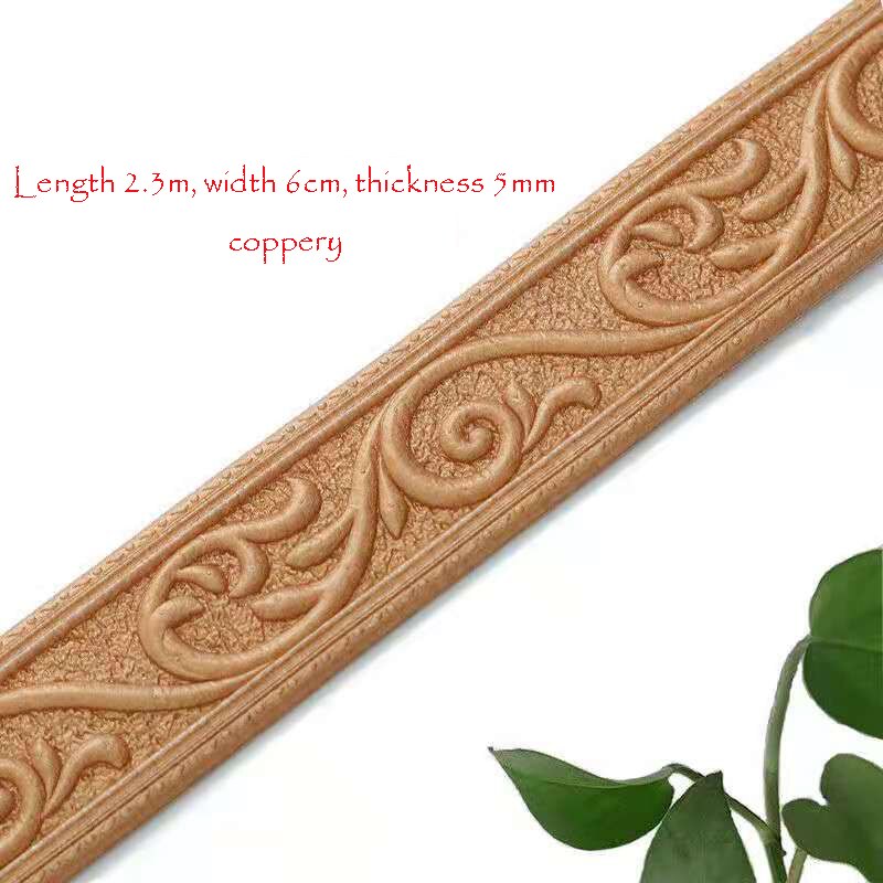 3D Solid Wall Edge Strip Sticker Self-Adhesive Skirting Board Corner Waist Line Sticker Wall Decoration Line Skirting Line Frame: B002