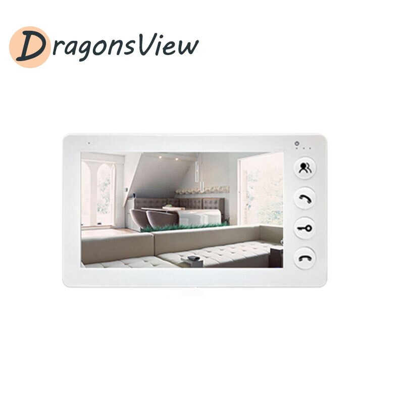 Dragonsview video intercom 7 '' kablet indendørs skærm visuel dørtelefon til hjem forretningsdag nattesyn: D7ef. vi