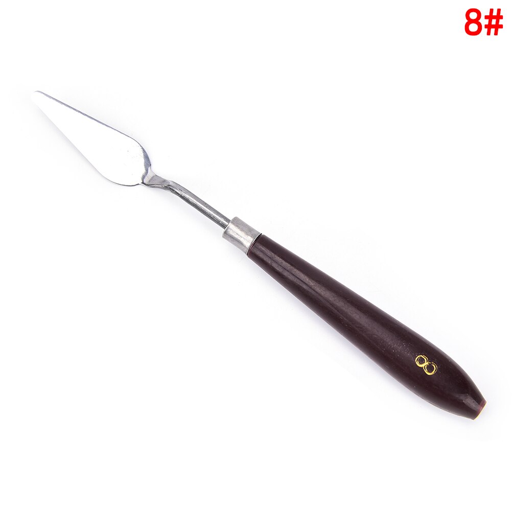 1 pièces inox peintures Palette grattoir spatule couteaux pour artiste huile Gouache peinture couteau lame outils: 8