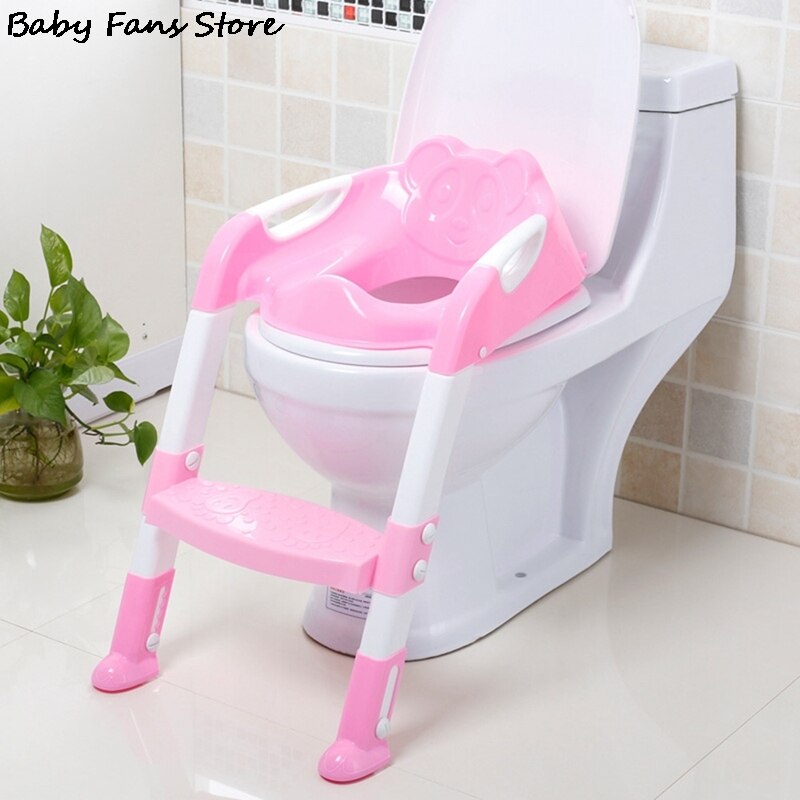 Baby Zindelijkheidstraining Seat Kinderen Potje Baby Wc Stoel Met Verstelbare Opvouwbare Ladder Zuigeling Wc Trainer Klapstoel: Default Title