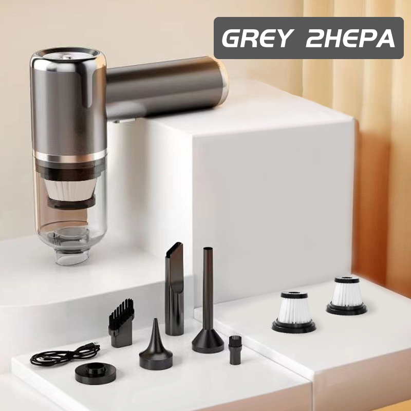 SZUK 148000PA aspiradora de mano Mini aspiradora de coche portátil inalámbrica para electrodomésticos potente soplador de aire: YELLOW