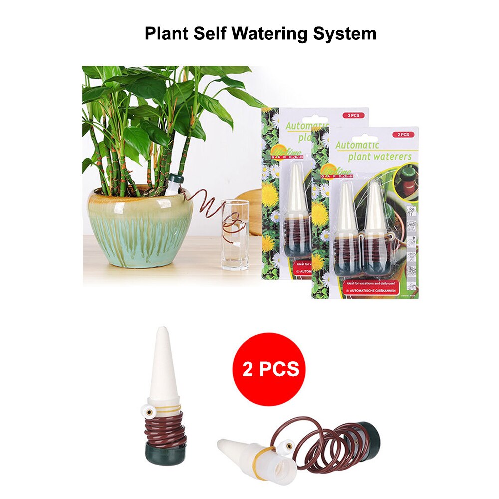 2pcs Plant Self Watering Spikes Indoor Plant Automatic Drip Irrigation System Device