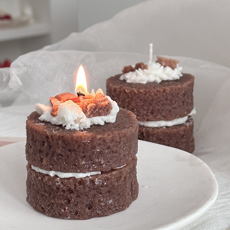 Fai da te 3D creativo torta di Pannello stampo per candele in silicone aromaterapia gesso sapone resina argilla stampo candela fatta a mano creazione di decorazioni per la casa