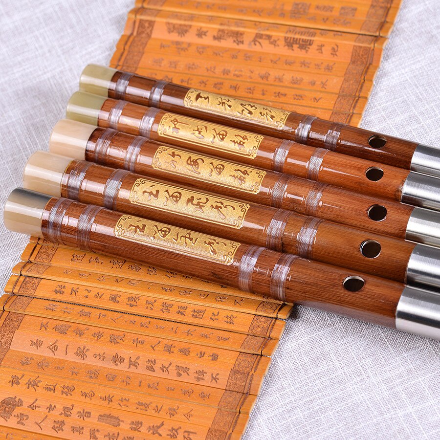 Flauta de bambú China dizi, instrumento Musical tradicional C D E F G plano