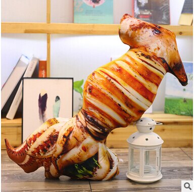 Funny Chic Food Shaped barbecue Novelty Cushion Bedroom Dorm Room Family Room Decorative Pillow: Red