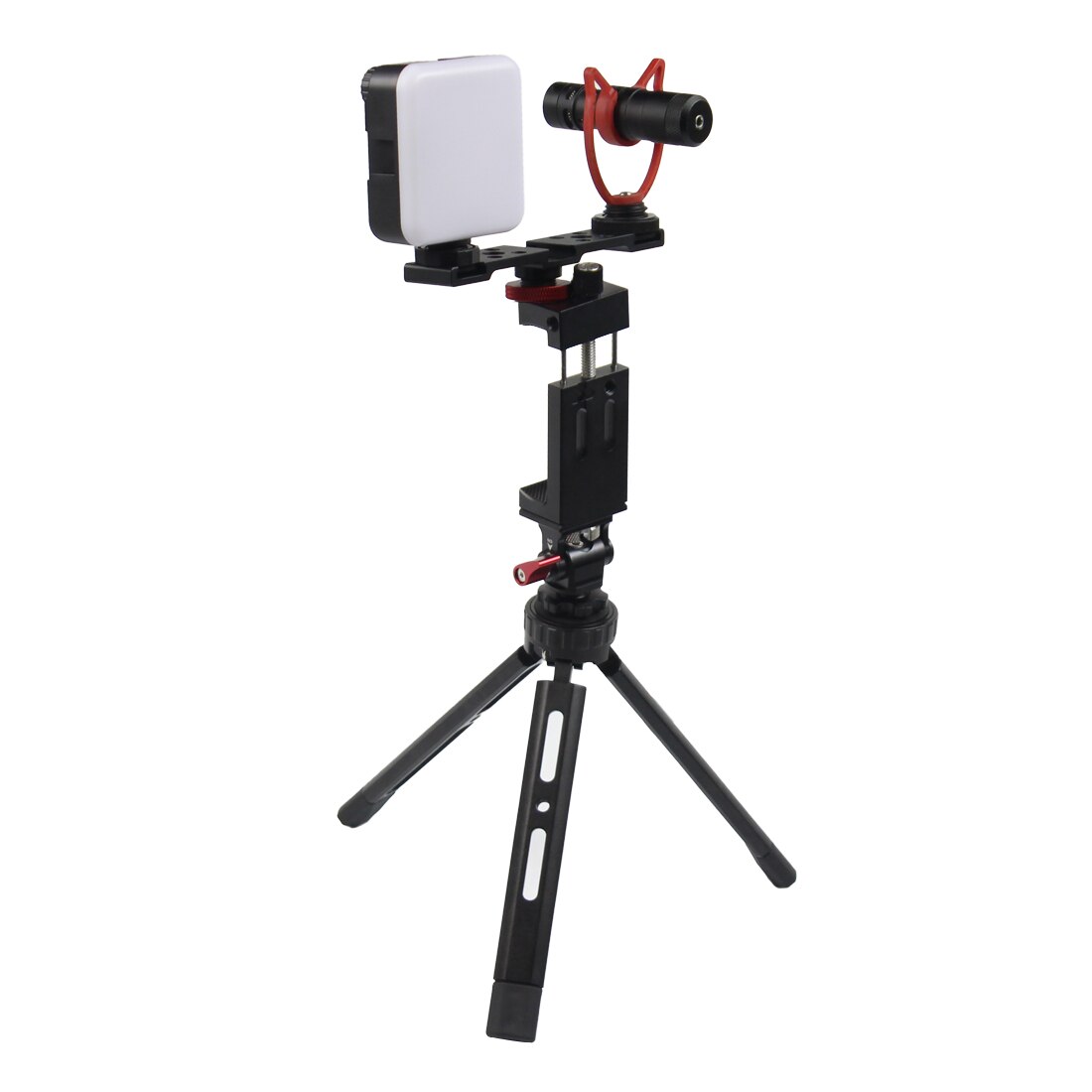 Mobile Phone Vlog Live Desktop Tripod Holder Microphone Bracket Light Stand Mount Selfie Stick for Zhiyun Weebills Gimbal