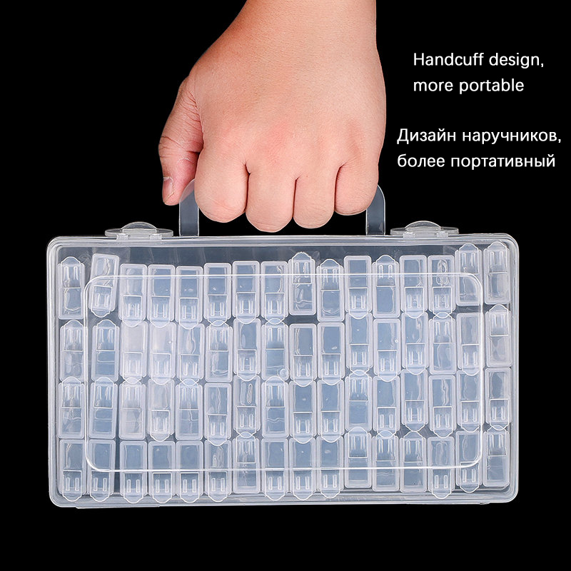 Plastic Container Opbergdoos Diamant Schilderen Accessoires Met Flessen Diamant Schilderen Doos Houder Sieraden Rechthoek Box Case