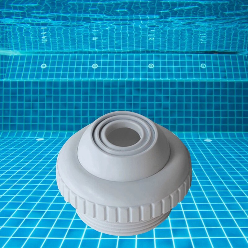 2X Swimming Pool Spa Return Jet Fitting Massage Nozzle Inlet Outlet Bath Tub Nozzle with Adjustable Jet Eyeball