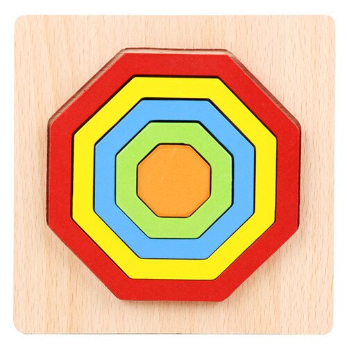 Wooden Shape Cognition Board Children's Jigsaw Puzzle Toys Kids Educational Toy Baby Montessori Learning Matching Sensory Toys: 9