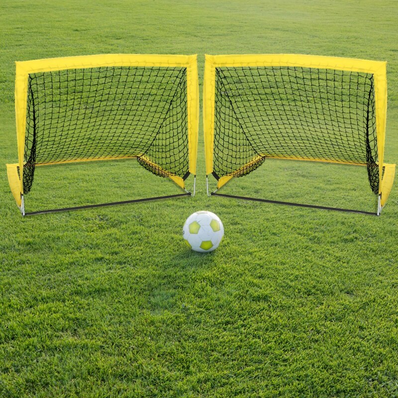 Sports Kids Mini Soccer Goal Set - Backyard/Indoor Mini Net And Ball Set Portable Folding Youth Soccer Goal
