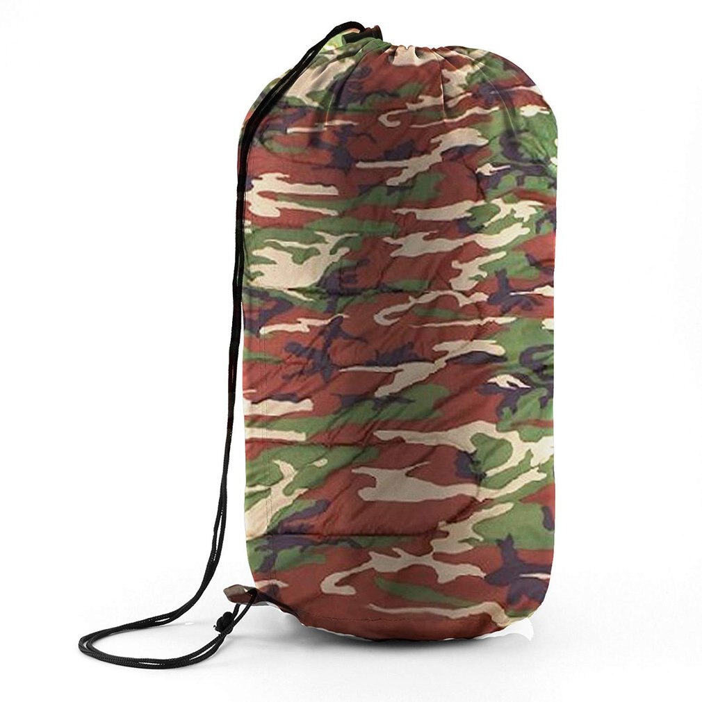 Kompakt letvægts, fin elastisk fluff-sovepose med hat, der er behagelig til campingvandring