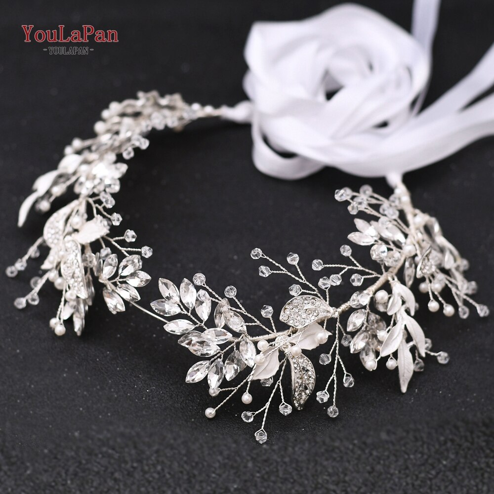 YouLaPan SH272 Braut Gürtel mit Strass Hochzeit Gürtel für Braut Kleid Gürtel Hochzeit Kleid Schärpe Elfenbein Taille Metall Gürtel: Weiß