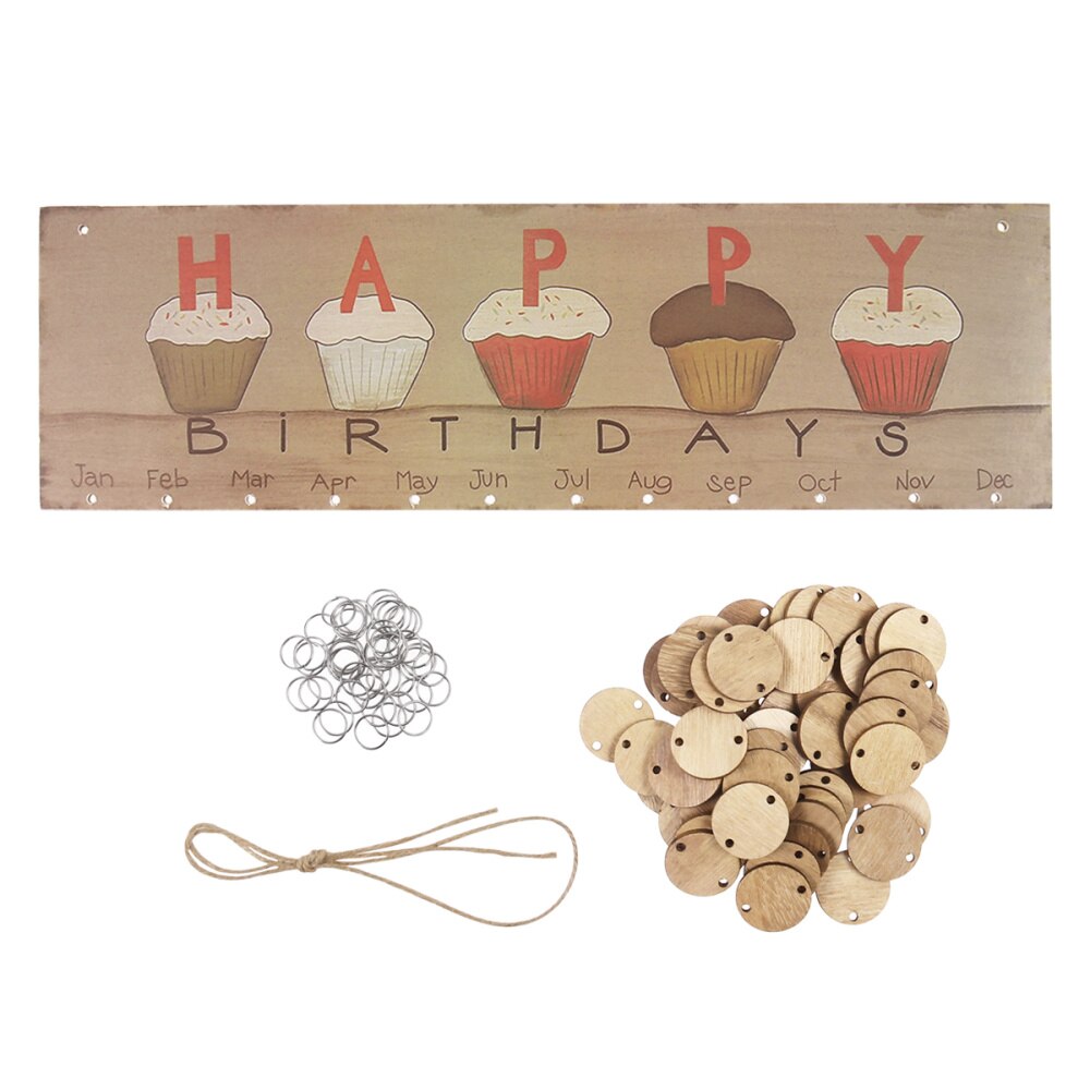 1PC Hanging Calendar DIY Home Decor Plaque Memo Calendar Birthday Reminder for Office Home Club