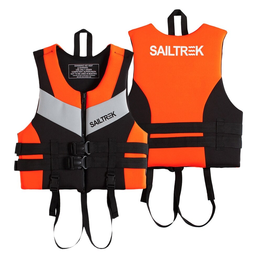 Neoprene Life Jacket Watersports Fishing Kayaking Boating Swimming Safety Life Vest Water Sports Survival Jacket Life Vest black: Orange / XXL