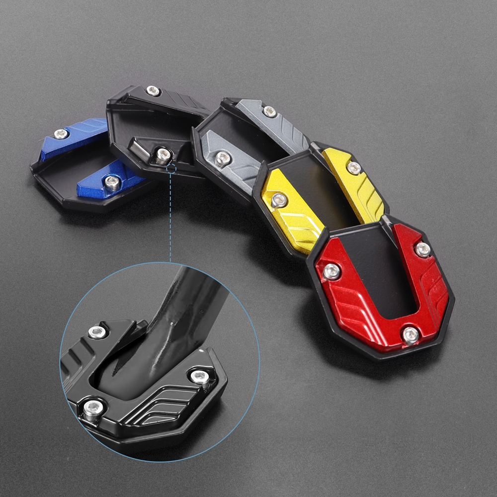 Universele Scooter Motorcycle Bike Kickstand Extender Voet Zijstandaard Extension Pad Ondersteuning Plaat Antislip Vergrote Basis