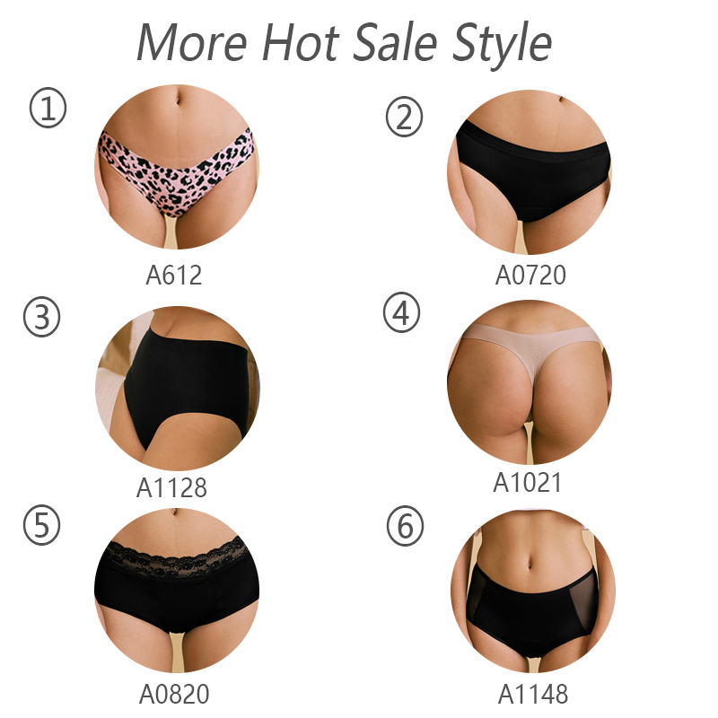 2022 Mid-Rise Seamless Menstrual Period Panties 4 Layers Absorbent Leak Proof Culotte Lengthened Menstrual Panties