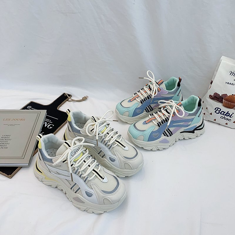 Quheng – baskets de beauté bleu blanc cassé 3M, chaussures d'automne et d'hiver,