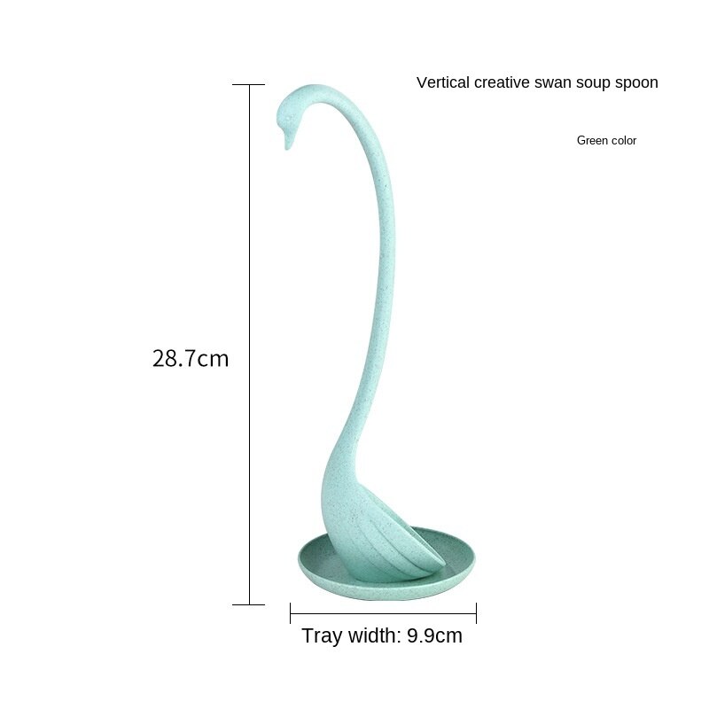 Zwaan Pollepel Lepels Met Lade Zwaan Vormige Pollepel Speciale Swan Lepels Nuttig Keuken Koken Tool Plastic Pollepel Thuis Tafel Decor: green