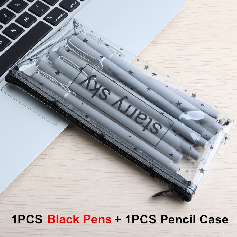 10Pcs/Set Promotional gel pen And Pencil Case Pen Stationery Kawaii Gel Ink Pen School Stationery Office Suppliers Pen