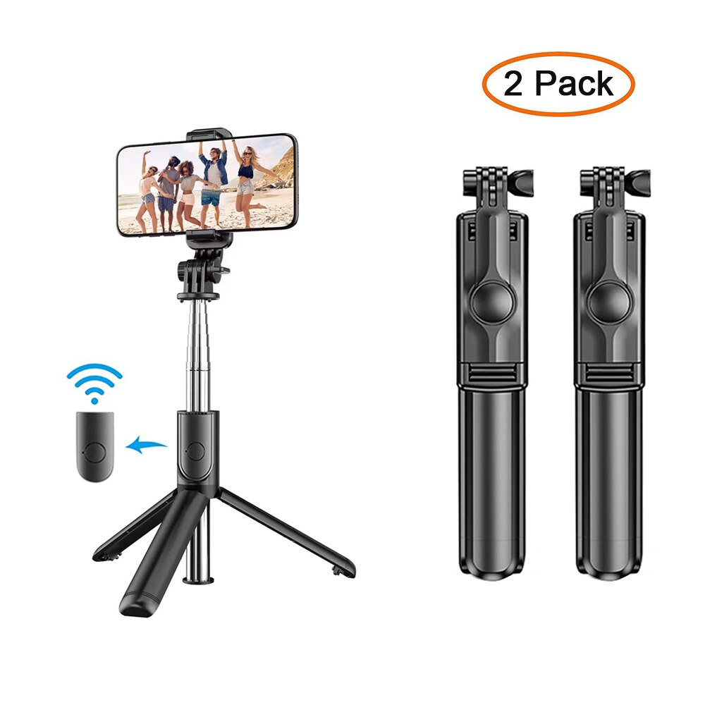 Neue Bluetooth Selfie Stick Handy Halter Versenkbare Tragbare Multifunktionale Mini Stativ Mit Wireless Remote Shutter: S03 2 pack