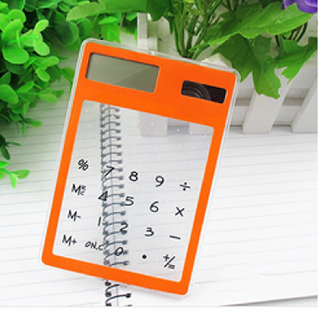 centechia LCD 8 Digit Touch Screen Ultra slim Transparent Solar CalculatorStationery Clear Scientific Calculator Student