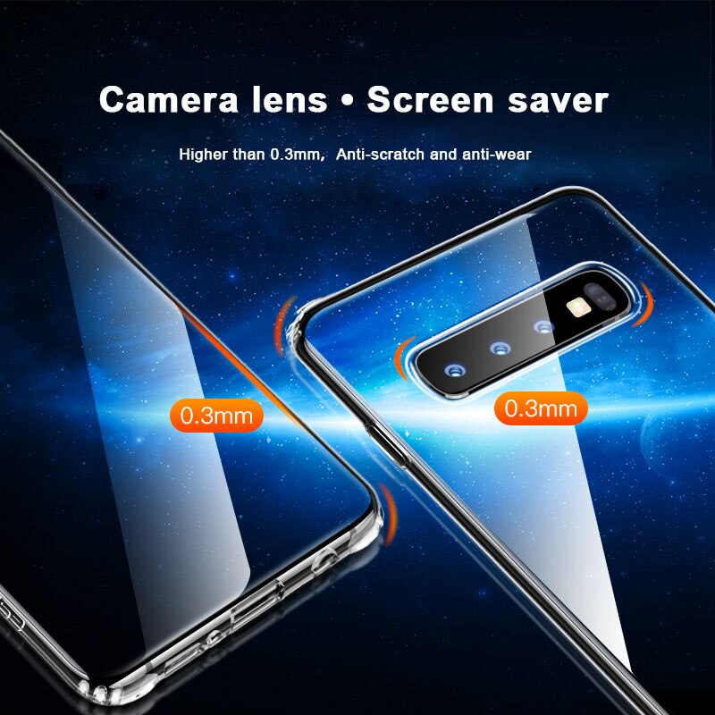 AOXIN 3D Clear Phone Case For Samsung Galaxy S20 S10 S9 S8 Plus S10e S7 edge Case Transparent Soft TPU Silicone Bag Shell Cover
