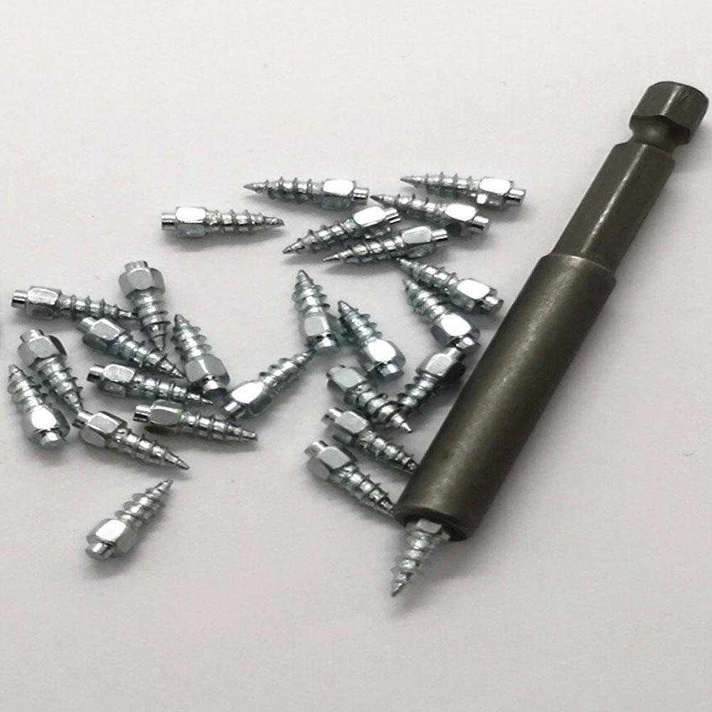 100pcs Aluminum Tire Studs, Screw-in Car Truck ATV Wheel Snow Spikes For Winter