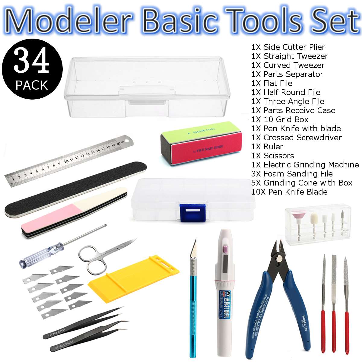 Model Basic Tool Set Plastic Speelgoed Stad Building Model Tool Kits DIY Suite Van Tools Hobby Accessoire