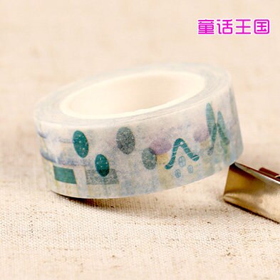 10 meter Verse Bloemen Washi Tape Decoratieve Plakband DIY Scrapbooking Sticker Label Afplakband: E