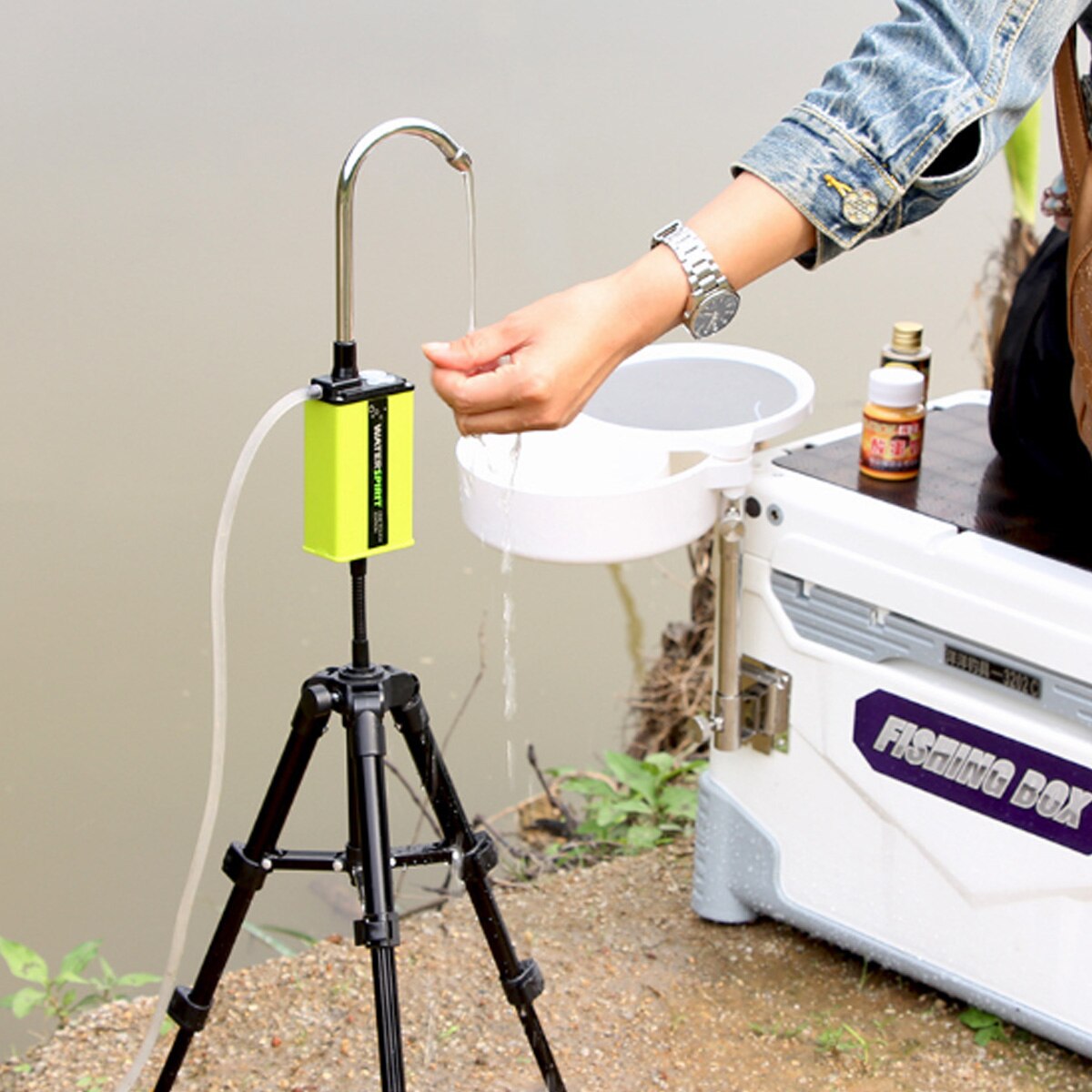 Electric Automatic Water Suction Device Portable Water Pump Fishing Tool