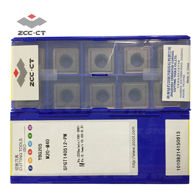 10pcs ZCC hole drill insert SPGT140512 -PM carbide drilling tips SPGT14 SPGT 140512 PM SPGT140512-PM boring head SPMG140512