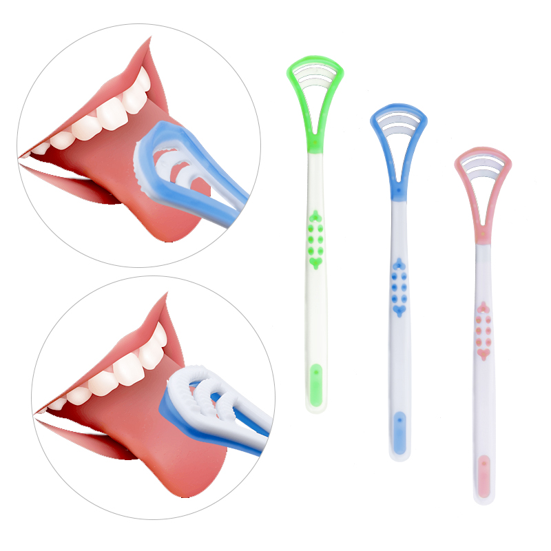 1 unids/pack de cepillo limpiador y rascador de lengua limpiador de lengua rascador de lengua para el Cuidado Oral higiene bucal mantener el aliento fresco