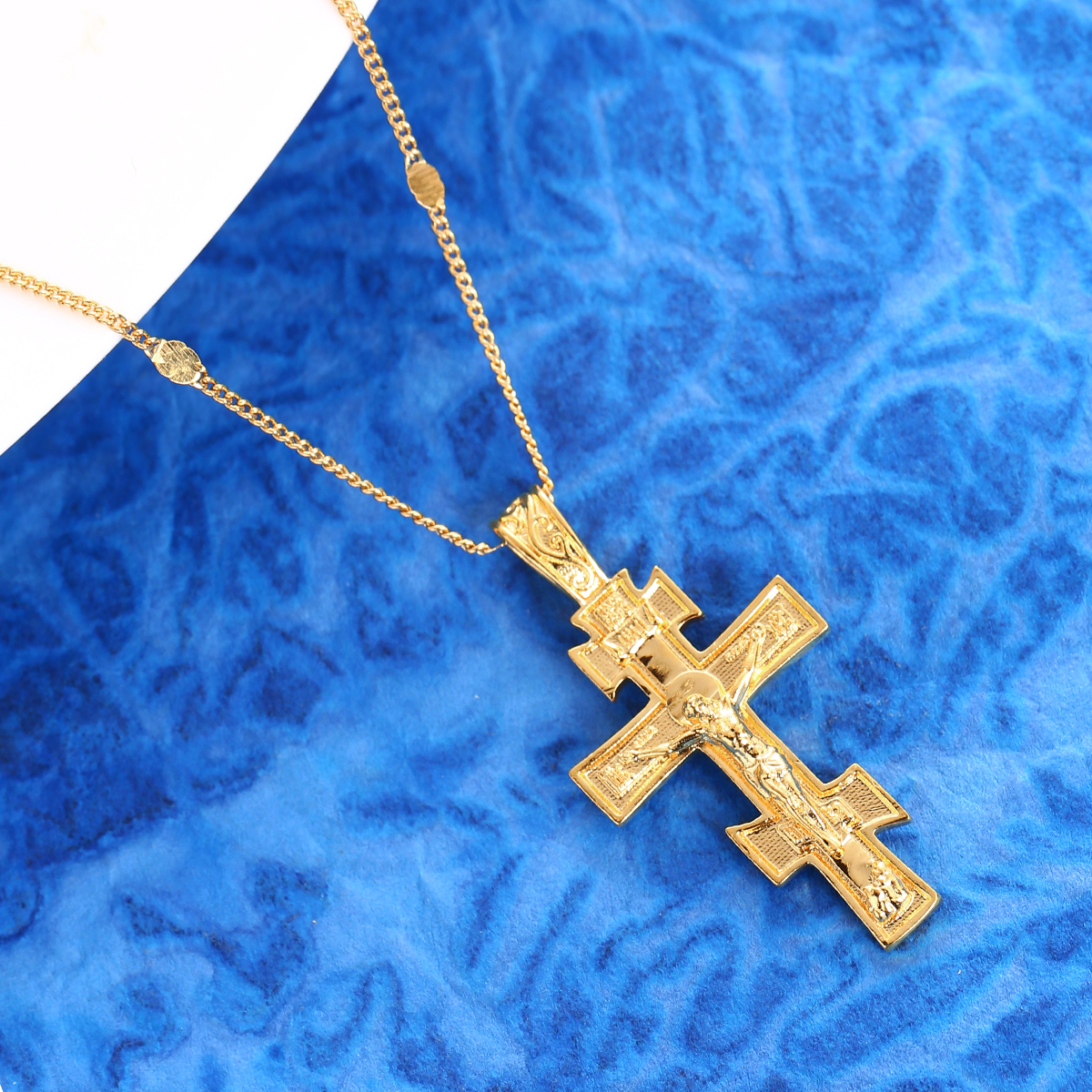 Russische Orthodoxe Christendom Kerk Eeuwige Cross Charms Hanger Ketting Sieraden Rusland Griekenland Oekraïne