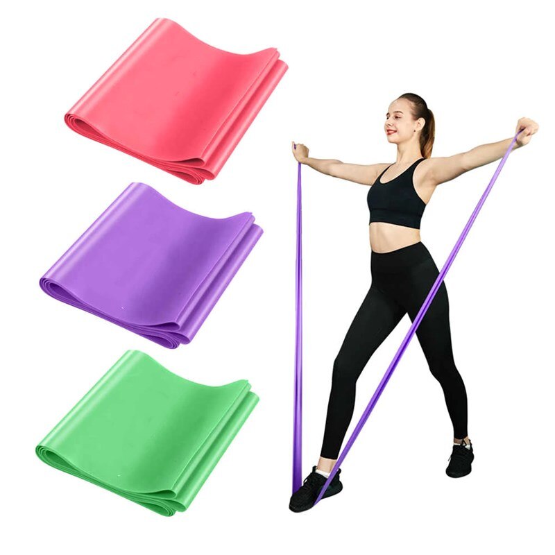 Elastic Resistance Bands Expander Stretch Exercise Rubber Band Fitness Equipment Pull Rope Strength Training Gym Yoga 1.5/1.8/2M