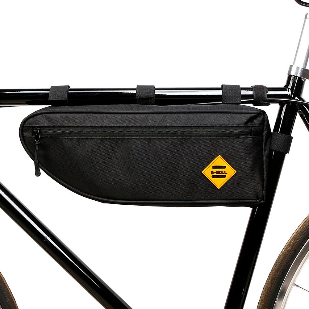 Multifunctionele Effen Kleur Fiets Driehoek Tas Bike Frame Voor Tube Bag Waterdichte Pouch (L) voor Wandelen En Reizen