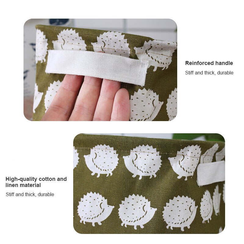 Torage Basket DIY Desktop Organize Folding Linen Toy Storage Box Sundries Underwear Cosmetic Organizer Laundry Basket