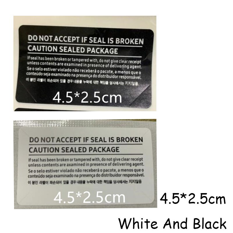 100 pçs/lote 5.2X3.0 3.5X4.7 CM Etiqueta Selo Adesivo Para Sam LG Telefone S20 S21 S22 Nota 20 tira da selagem da caixa do Pacote Navio Livre