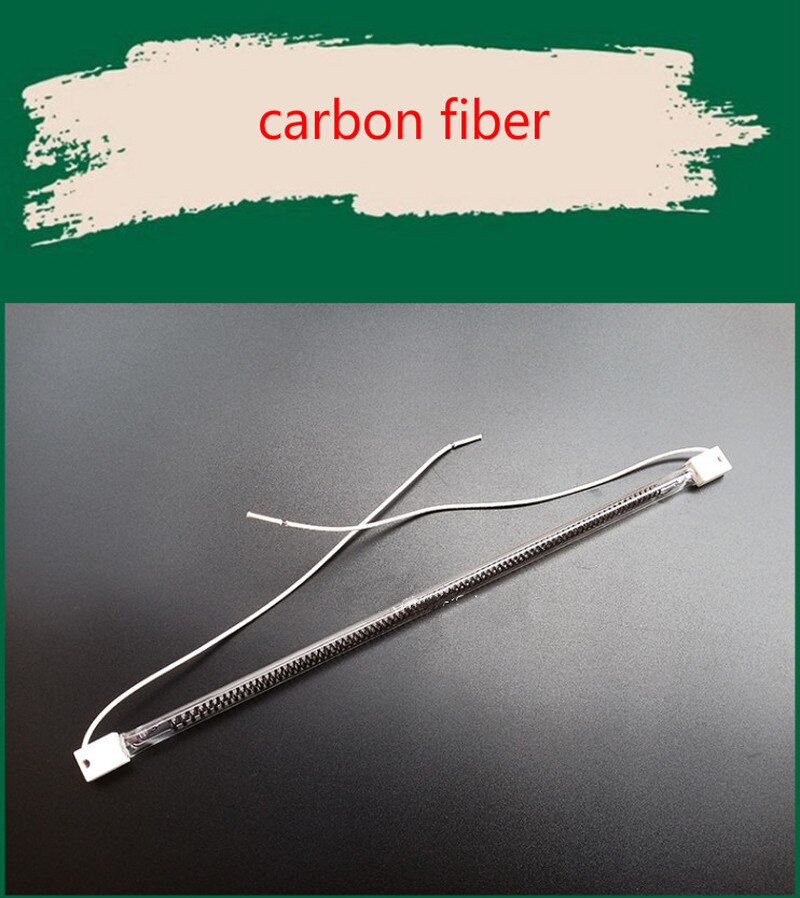 Elemento de aquecimento infravermelho, tubo de aquecimento de fibra de carbono, aquecedor infravermelho longo, usado para pintura, lâmpada de cura de rubi/dourado/branco